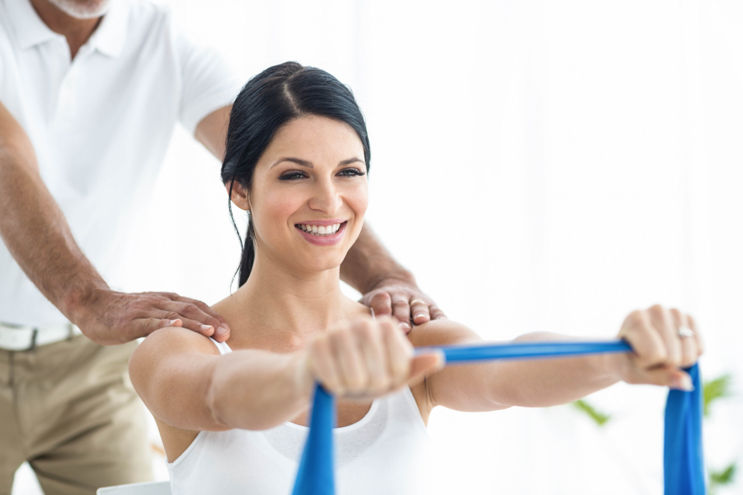 paciente em atendimento fisioterapeutico